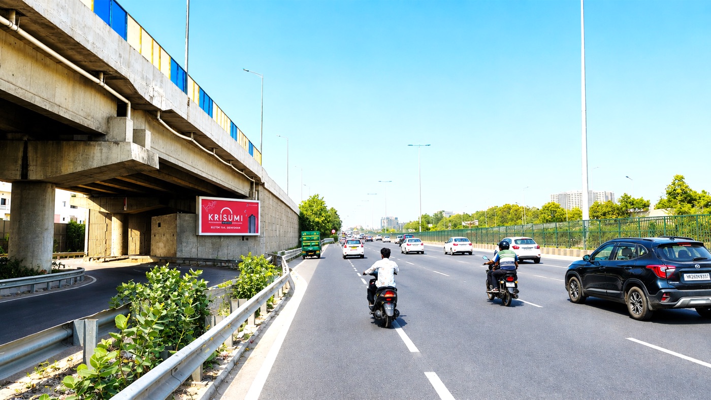 Billboard at Sector 17, Nr. Sukhrali Village, near Iffco Chowk, at NH-48 Delhi Jaipur Highway, Gurugram photo 1