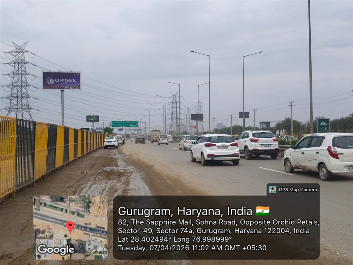 Unipole at Southern Peripheral Road Loop Before Highway, Gurugram photo 1